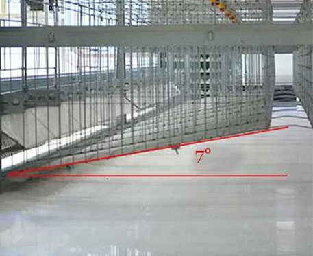 layer chicken cage slpoe